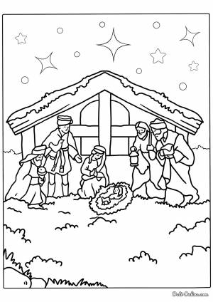 Раскраска Малыш Иисус