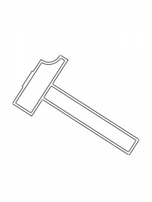 Раскраски Молоток   в формате