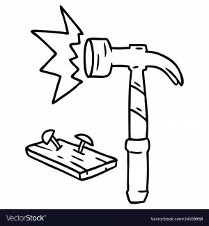 Молоток раскраска