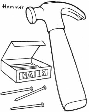 Молоток раскраска