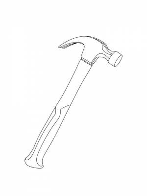 Раскраски Молоток   в формате