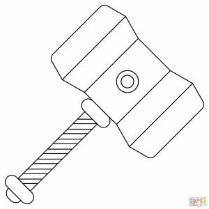 Раскраска Молот Тора