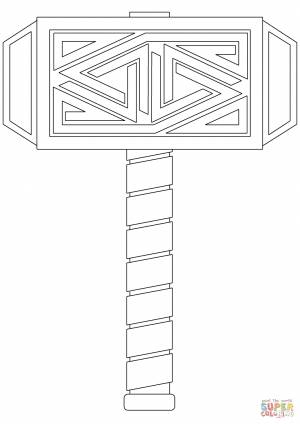 Раскраска Мьёльнир