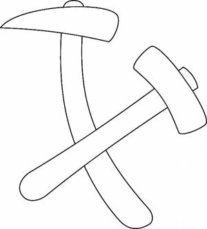 Раскраски Молоток  и  онлайн