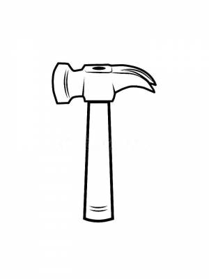 Раскраски Молоток   в формате