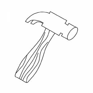 Раскраски Молоток для детей