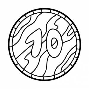 Раскраска для детей, монета