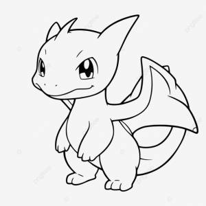 рисунок Страницы раскраски дракона милого покемона наброски эскиза вектор PNG , рисунок дракона, рисунок крыла, рисунок кольца PNG картинки и пнг рисунок для й загрузки