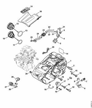 Картер двигателя для моделей Stihl MS 150 TC