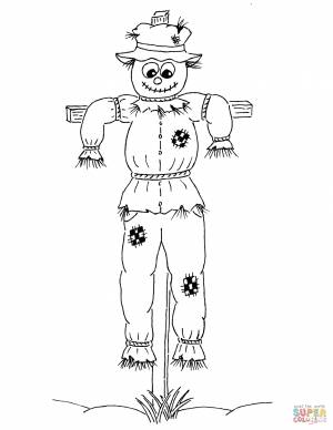 Раскраска Мультяшное чучело