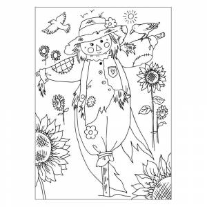 Раскраска Пугало огородное