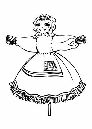 Масленица раскраска чучело