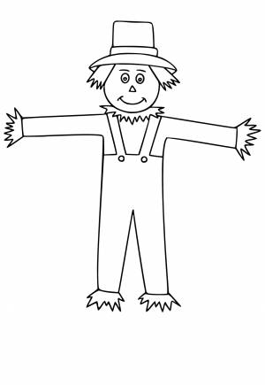 Раскраска Пугало Легко