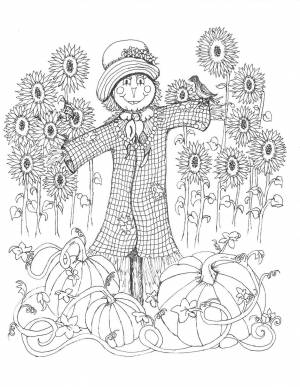 Чучело раскраска для детей