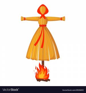 Рисунок чучело на масленицу для детей