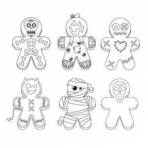 Милое чучело хэллоуин хеллоуин десерт кошелек  жизнь раскраски