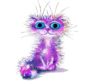 Розовый котик чучело мяучело кружка с кантом