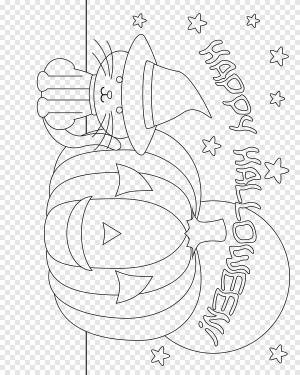 Большая Тыква Книжка-раскраска Хэллоуин Ребенок Взрослый, Хэллоуин, png