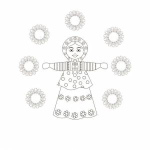 Раскраска Масленица