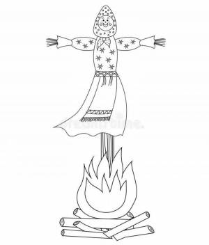 Раскраски Чучело масленицы