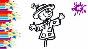 Как нарисовать чучело на Масленицу