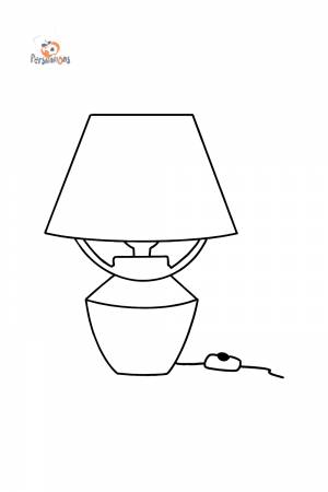 Раскраска прикроватная лампа
