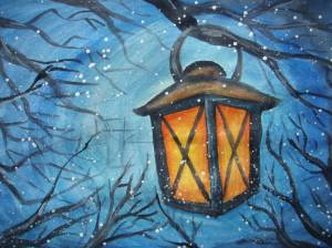 Поэтапное рисование фонаря