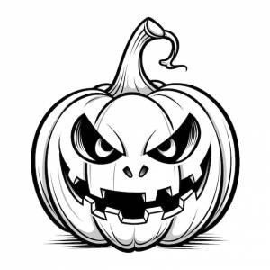 Тыква джек фонарь простые дети раскраска хэллоуин милый белый фон книга изолирована