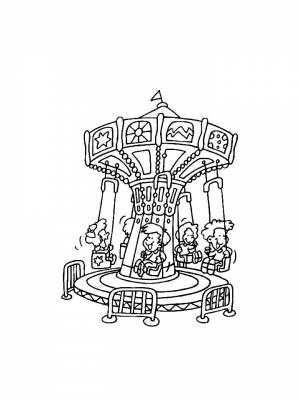 Раскраски Карусель   в формате