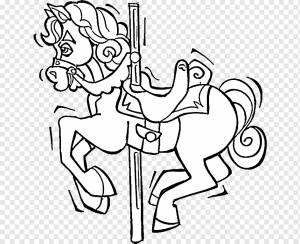 Раскраска Карусель Рисунок Лошадь Взрослый, лошадь, лошадь, угол, белый png