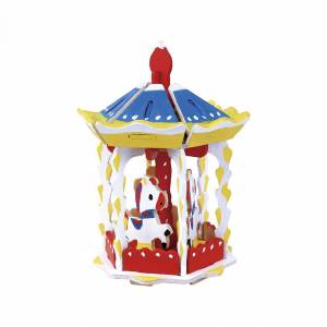 Деревянный конструктор-раскраска Robotime карусель Carrousel