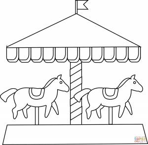 Раскраска Карусель