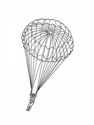Раскраска Парашют картинка в формате  для мальчиков