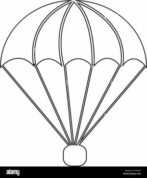 Парашют раскраска для детей
