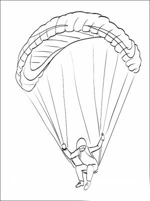 Парашютист раскраска для детей