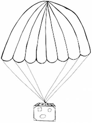 Раскраска Парашют