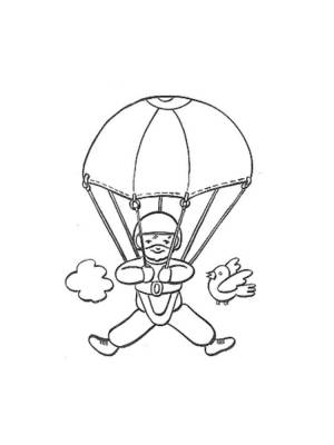Раскраски Парашют