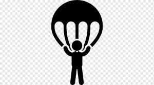 Парашютный Парашют Парашютист, парашют, рука, логотип, силуэт png