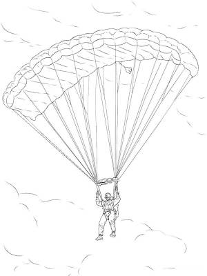 Раскраска Парашютист
