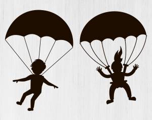 Парашют трафарет