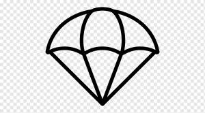 Рисование Diamond Line art, парашют-планер, драгоценный камень, угол, лист png