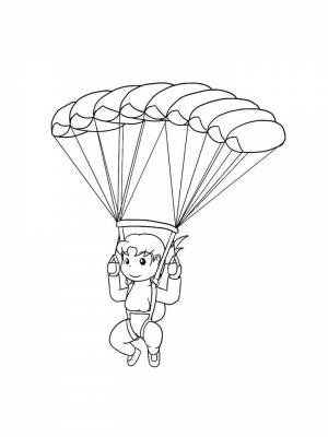 Раскраски Парашют   в формате