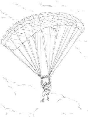 Раскраска Парашютист