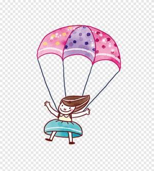 Парашют Иллюстрация Парашют, Рисованные фигуры парашют, Акварельная живопись, роспись png