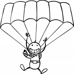 Раскраска Парашютист