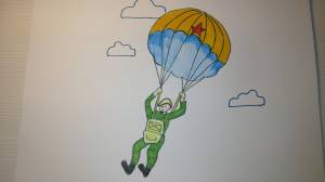 Как нарисовать парашютиста поэтапно