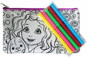 поделка Color Kit Пенал-раскраска Милая леди SPL003, цены на Мегамаркет