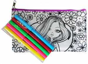 Пенал-раскраска Красотка