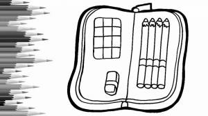 Раскраски Пенал школьный