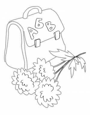 Раскраски принадлежности, Раскраска Пенал школьные принадлежности